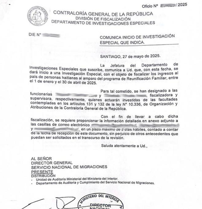 PCR0001's tweet photo. 🔴Contraloría dió aviso al Servicio de Migraciones EN MAYO DEL AÑO 2025 que se iniciaría una investigación con respecto al ingreso de haitianos por reunificación familiar

Que hizo Luis Thayer Correa? SE HIZO OLIMPICAMENTE EL LARRY creyendo que era cualquier cosa https://t.co/QLOwJaMUxb