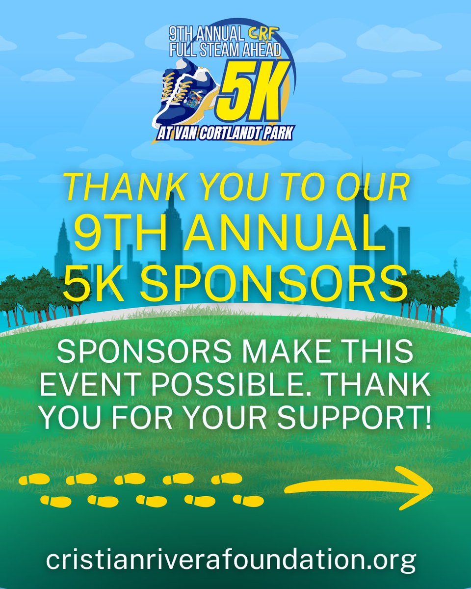 TweetCRF's tweet photo. Thank you to our wonderful 5k sponsors! Your support makes events like these possible. Thank you for believing in our mission and providing hope to warriors and families. 

https://t.co/r8asV5i5Lf

 #5k #CharityRun #Sponsors #ThankYou #CRF #CristianRiveraFoundation #Hope #Support https://t.co/AEP7X41cAN