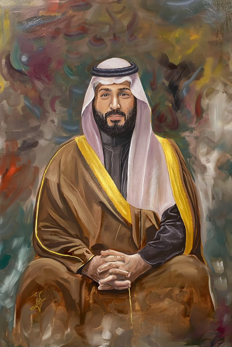 alshalali_art's tweet photo. من اعمالي بورتريه لصاحب السمو الملكي الامير محمد بن سلمان حفظة الله ورعاه.. 
الوان زيتية على كانفس 
مقاس 120*80 cm https://t.co/0lfZi5Z8uX