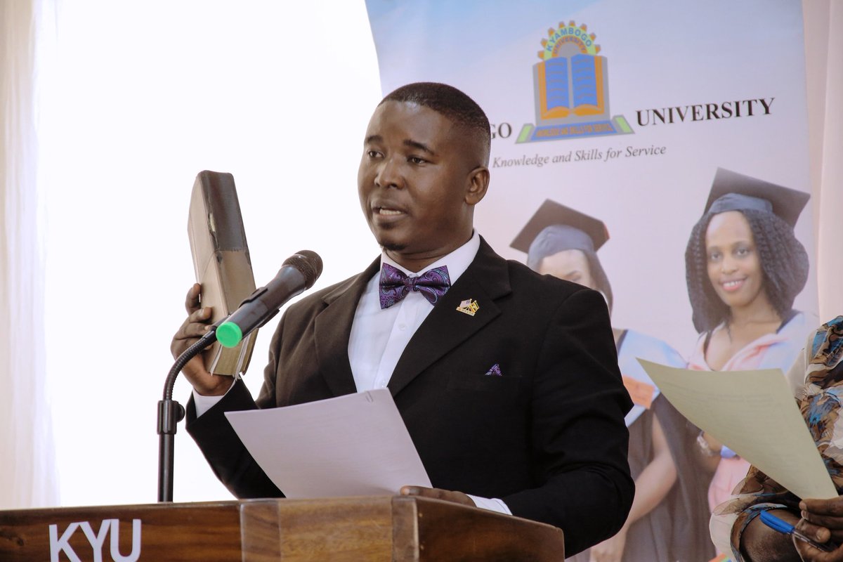 kyambogou's tweet photo. We would like to congratulate the Chairperson @MbogoBuffalo22 and Vice Chairperson @Blessedness_15 and other members of the convocation executive for having been sworn in for the leadership term 2026-2030. https://t.co/XSPN2eLKjK