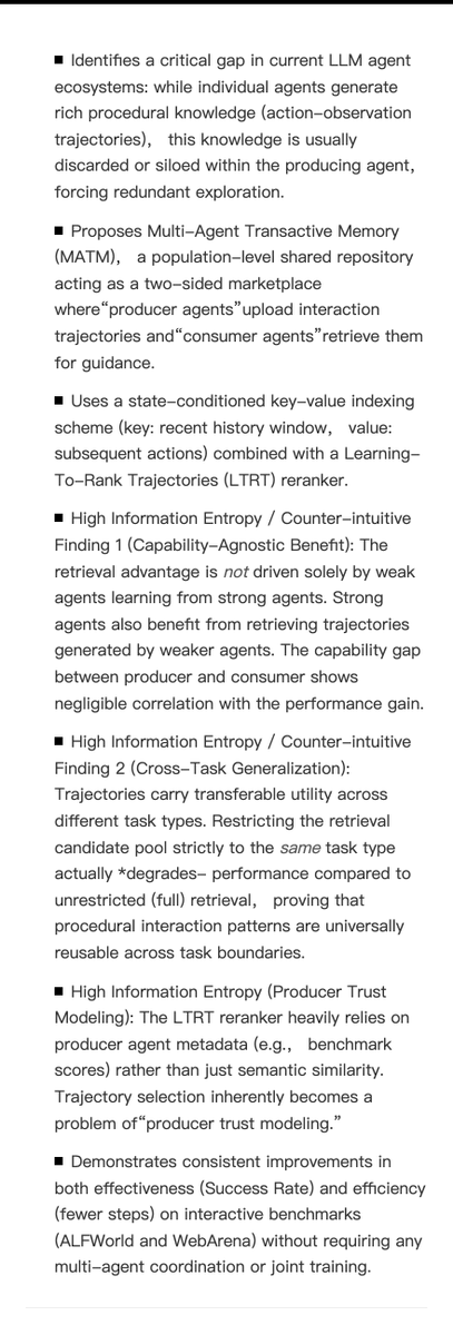 fly51fly's tweet photo. [AI] Multi-Agent Transactive Memory
T E Kim, X He, D Jain, A Agrawal… [CMU] (2026)
https://t.co/fYOsI82wLu https://t.co/lEEXMEveYF