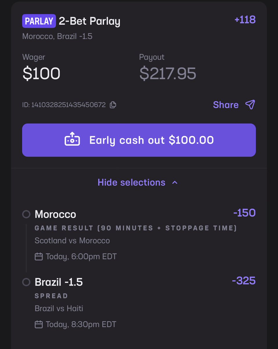 TheCapEdge's tweet photo. Let’s try this again. Both teams need the win to keep their run alive. 

#Gambling𝕏 #Brazil #Morocco https://t.co/YgCgdxjRhw