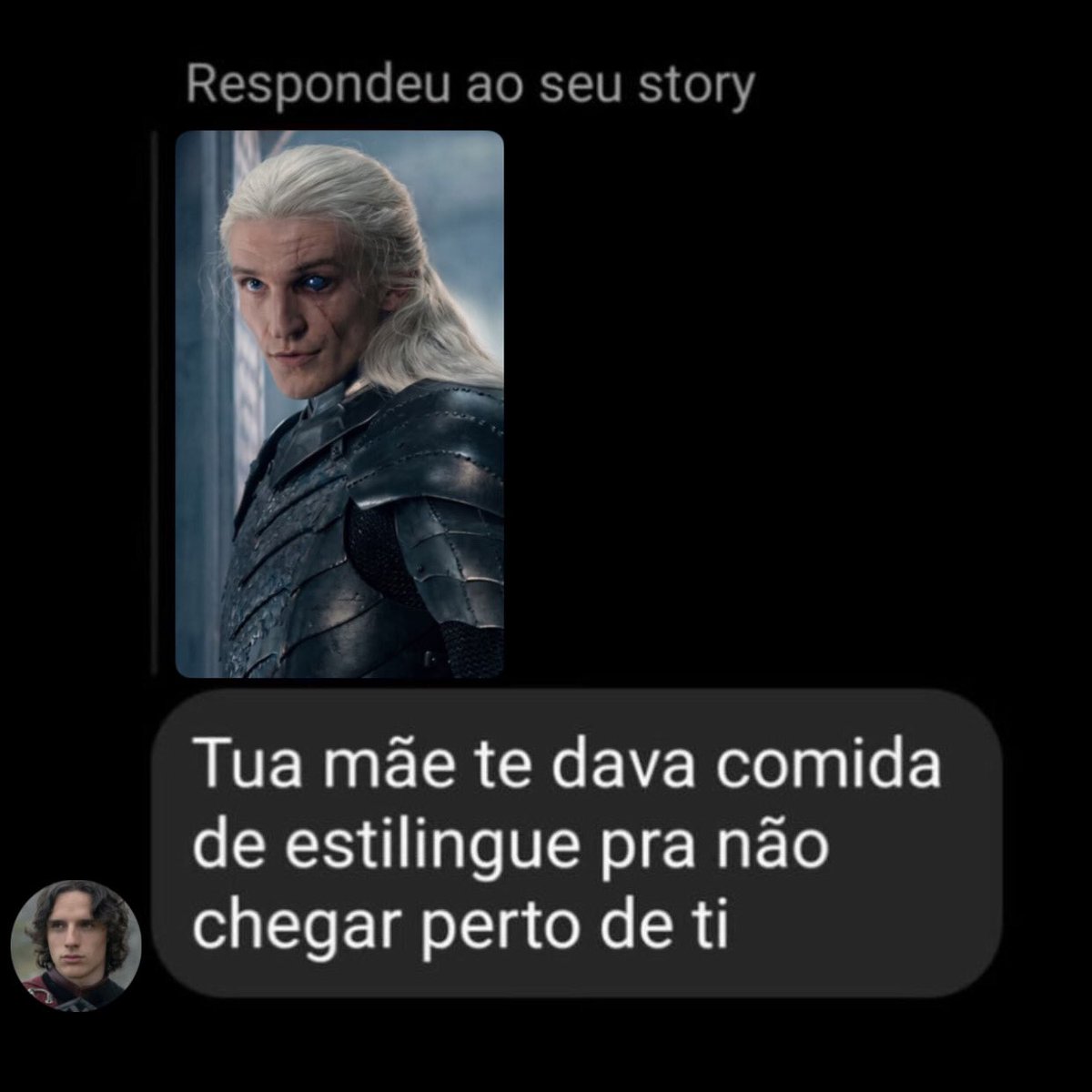 jonusacalcinha's tweet photo. Jace na DM do Aemond https://t.co/f3WdsXq5KZ
