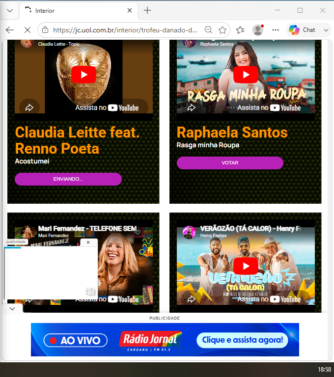 marciofrs18's tweet photo. @CentralDeFasCL @ClaudiaLeitte +187 votos! https://t.co/qIjhSK63Cp