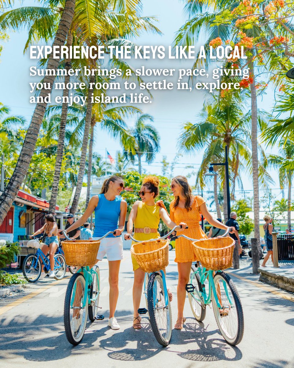 thefloridakeys's tweet photo. Summer might be the Florida Keys' best-kept secret. ☀️🌴

While many people spend summer trying to escape the heat, the warm weather has a way of slowing things down in the Keys. Cool off in the water, linger a little longer, and settle into the laid-back rhythm of island life. https://t.co/bptrbSli4z