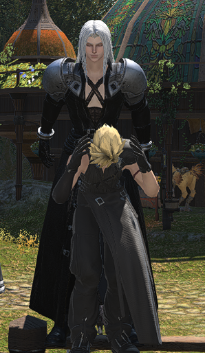 pulseoflife's tweet photo. sephiroth has come to terrorize cloud in eorzea https://t.co/5M02o5bzIM