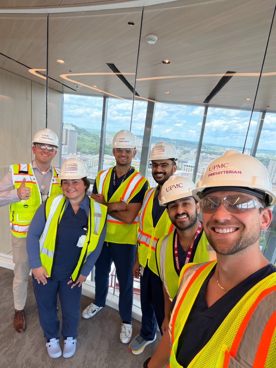 PittNeurosurg's tweet photo. Our incoming PGY-1 residents got an early look inside the new UPMC Kamin Tower, where paired neurosurgery ORs built around a shared rail-mounted intraoperative MRI will let surgeons image the brain mid-procedure without ever moving the patient. A new home for the next generation of image-guided care, and these residents will help shape it.

Learn more about what's coming to Kamin Tower here: https://t.co/2kaFHifNKV