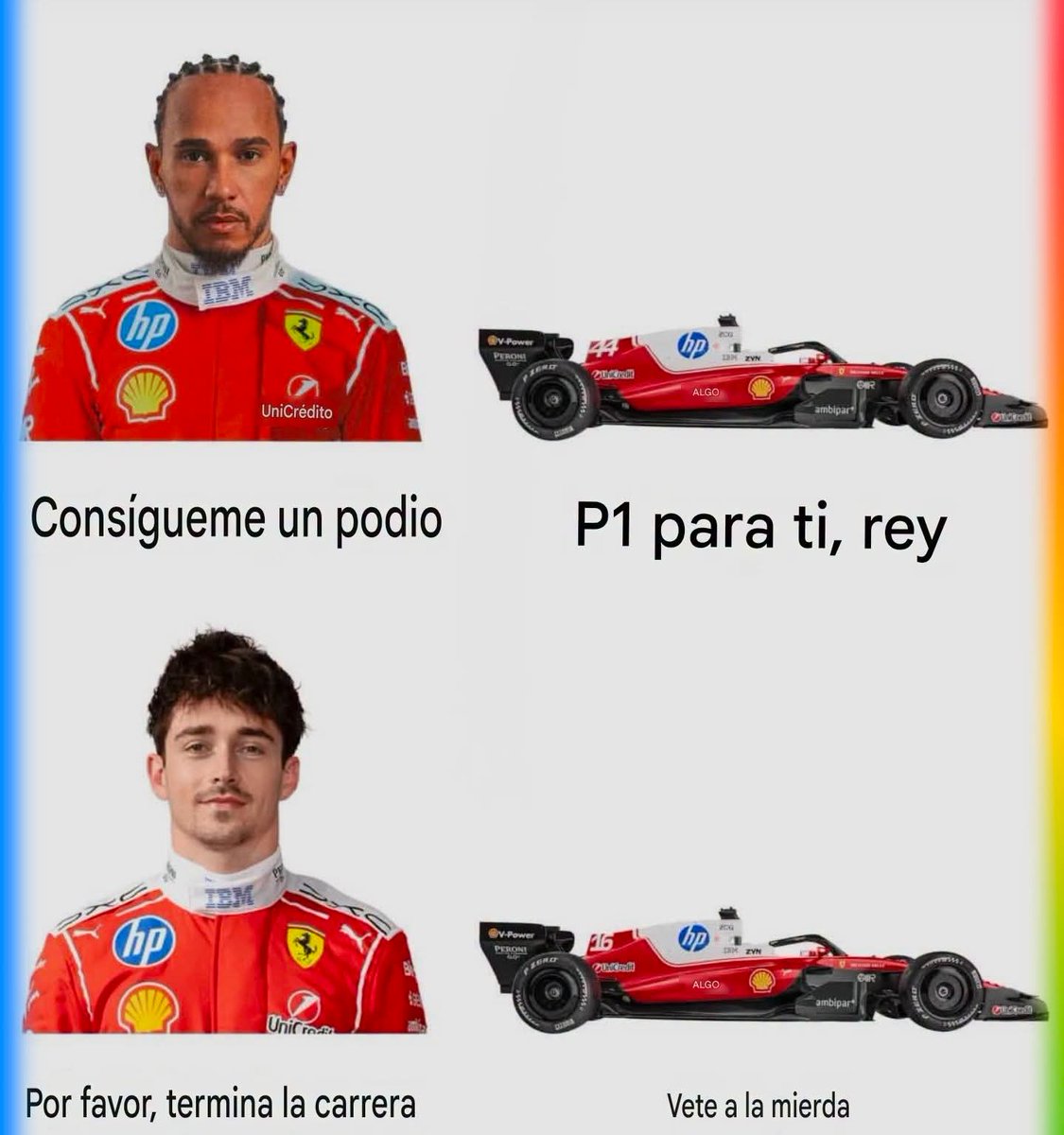 TitoNightmare's tweet photo. La dura realidad actualmente, y lo sabe @TinoCLeclerc 

haz algo @ScuderiaFerrari https://t.co/gqavpWweRn