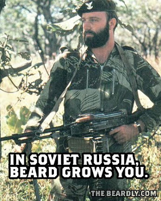 Das_Komedy's tweet photo. In Soviet Russia, you don't grow a beard. The beard grows YOU. https://t.co/gMwT21CvUE