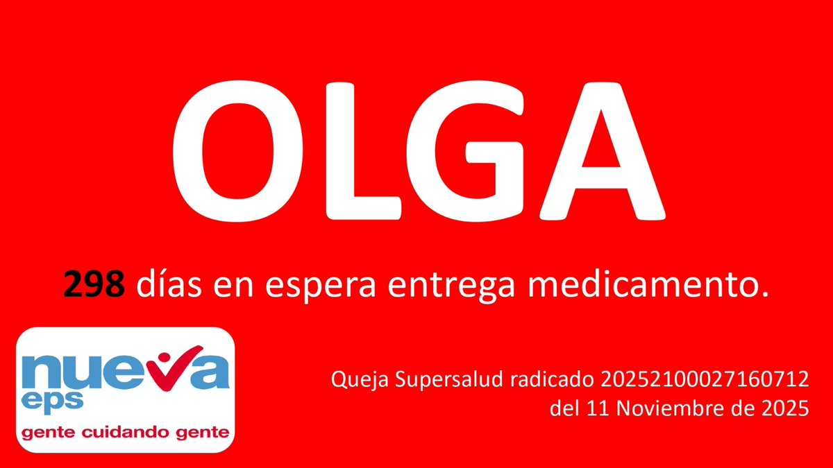 Pacientesco's tweet photo. Presidente, presidente, la realidad de medicamentos es la mismo, no entregan porque EPS intervenidas no pagan, generar videos y pauta en horario triple A pagados con la UPC no resuelve los problemas del sistema

Omaira, MURIO esperando atención @AsmetSalud
Ana, esperamos atención
HERNANDO, 288 días con PQRS
OLGA, 298 días con PQRS
Algo que decir querido presidente
