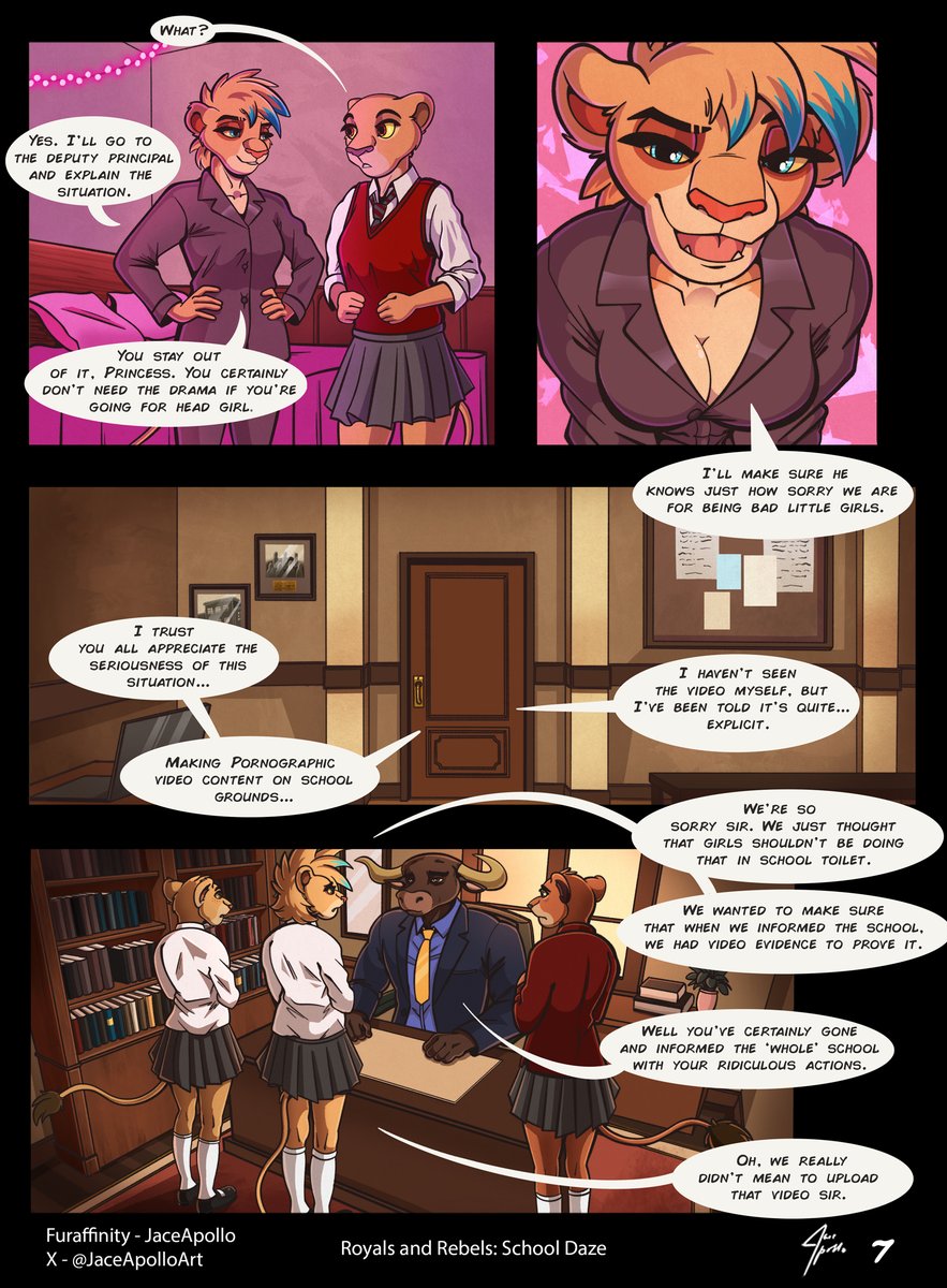 JaceApolloArt's tweet photo. Newest page. Time to face up to the consequences then? https://t.co/xNd7kAxsot #furry #furryart #FurryComic #furry_nsfw #furry_fanart https://t.co/gaAfQQSYYL