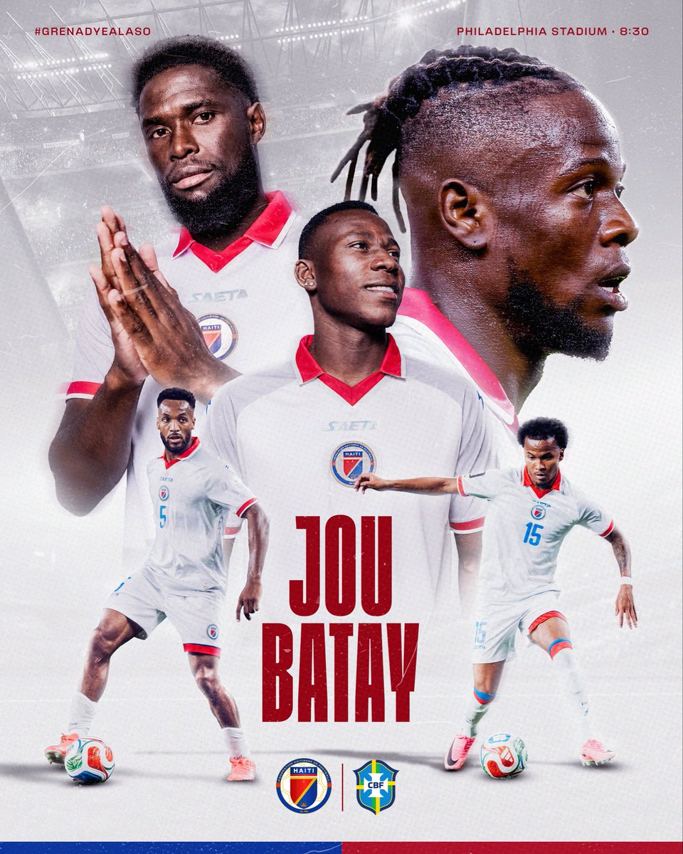 fhfhaiti's tweet photo. Nan yon bat je ankò, Grenadye yo pral foule pelouz pou livre yon batay pou listwa !

Grenadye yo devan, nou dèyè nan mitan fanmi nou, ak zanmi nou, nan fan zòn FHF yo, pou n sipòte ekip la epi zansèt yo nan mitan !

Grenadye Nou Nan Batay ! https://t.co/HaqcbXdfN0