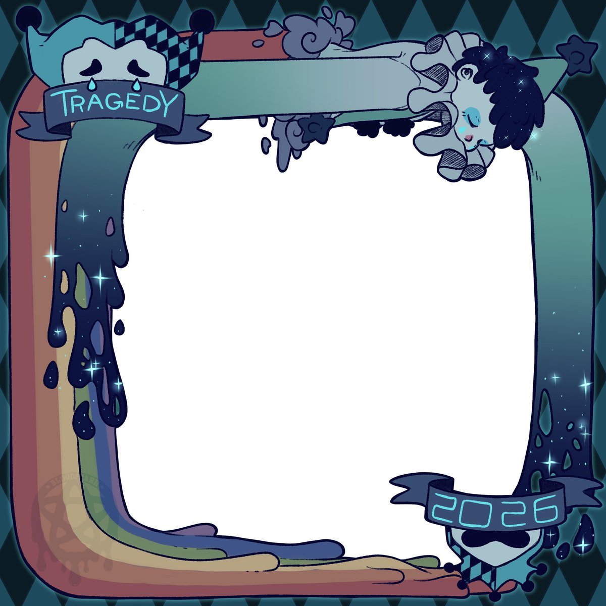 Bloodstarr96's tweet photo. Made a frame for my future art fight attacks! So excited 😆 #digitalart #artfight #artfight2026 #teamtragedy #oc https://t.co/o5c9O1Fbcf