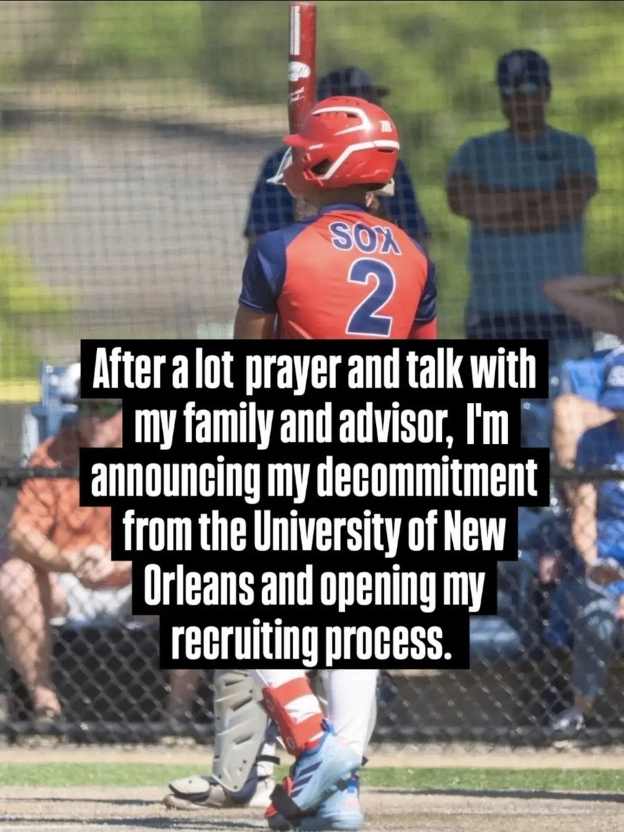 dylanwhite2027's tweet photo. I would like to thank the coaching staff at New Orleans for trusting in me and for the opportunity. But I have decided to open my recruitment again. https://t.co/FQLIYkx2ri