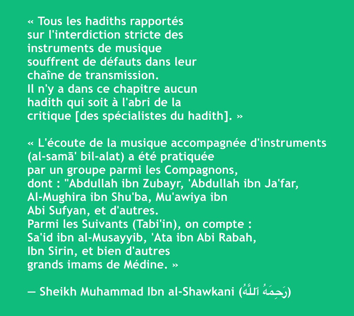 IsalamRappel's tweet photo. Le Sheikh Muhammad ash-Shawkani (du 18e siècle) était un pur salafi. Beaucoup ne le sont que dans la croyance, mais l'être aussi dans la jurisprudence est très rare ! Avec cette méthodologie pure et sans suivisme, il a écrit un livre entier réfutant l'interdiction de la musique. https://t.co/BXRWzGnRyz