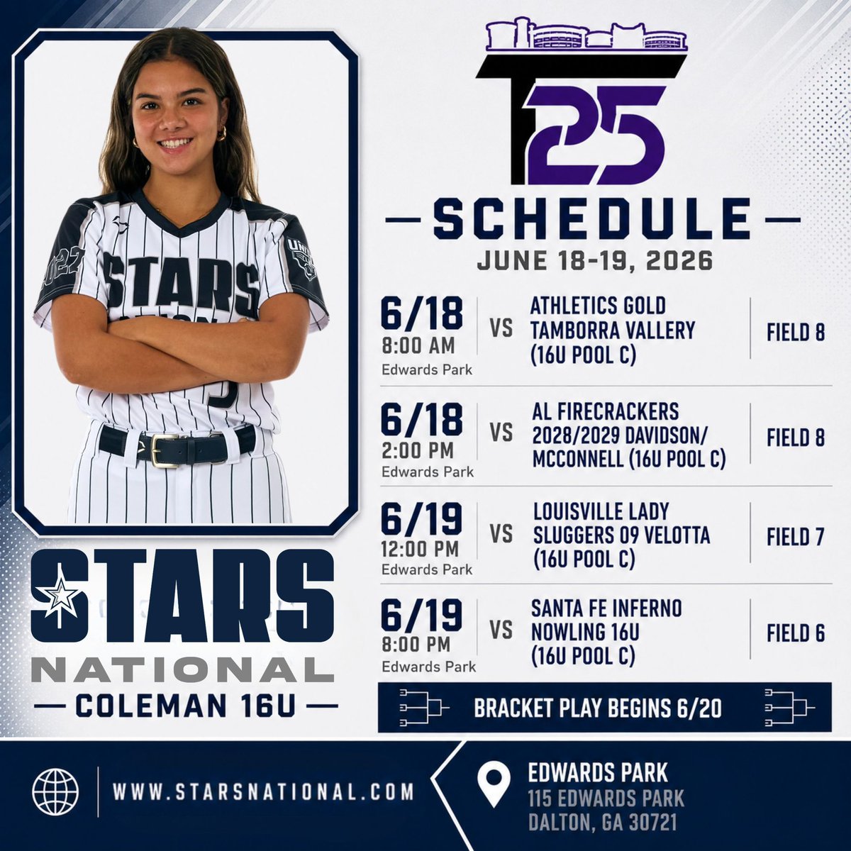 DelSanchez2027's tweet photo. Highlights from day 1️⃣ of Scenic City T25‼️ Thank you to all the coaches who watched! Come check out @StarsNat16U in our last pool play game tonight at 8

@StarsNatColeman @starsnationalfp @StarsNat16U @UncommittedStud @SBRRetweets @CoastRecruitsSB  @DiamondAddicts @gatorjack72 https://t.co/XeWB2Qr0VB