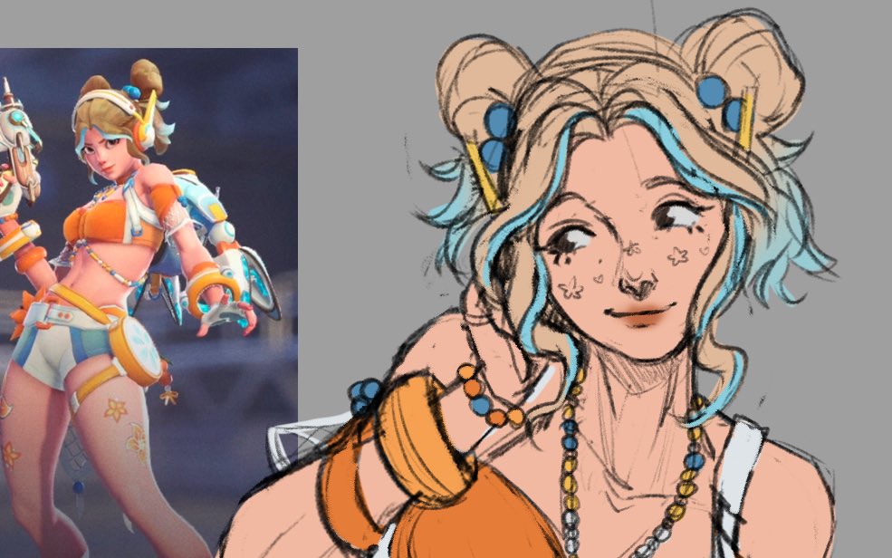 soyyysoulll's tweet photo. beachside juno wip🌅⛱️💛

#overwatch #overwatchart #juno https://t.co/4QwMQfWgYq