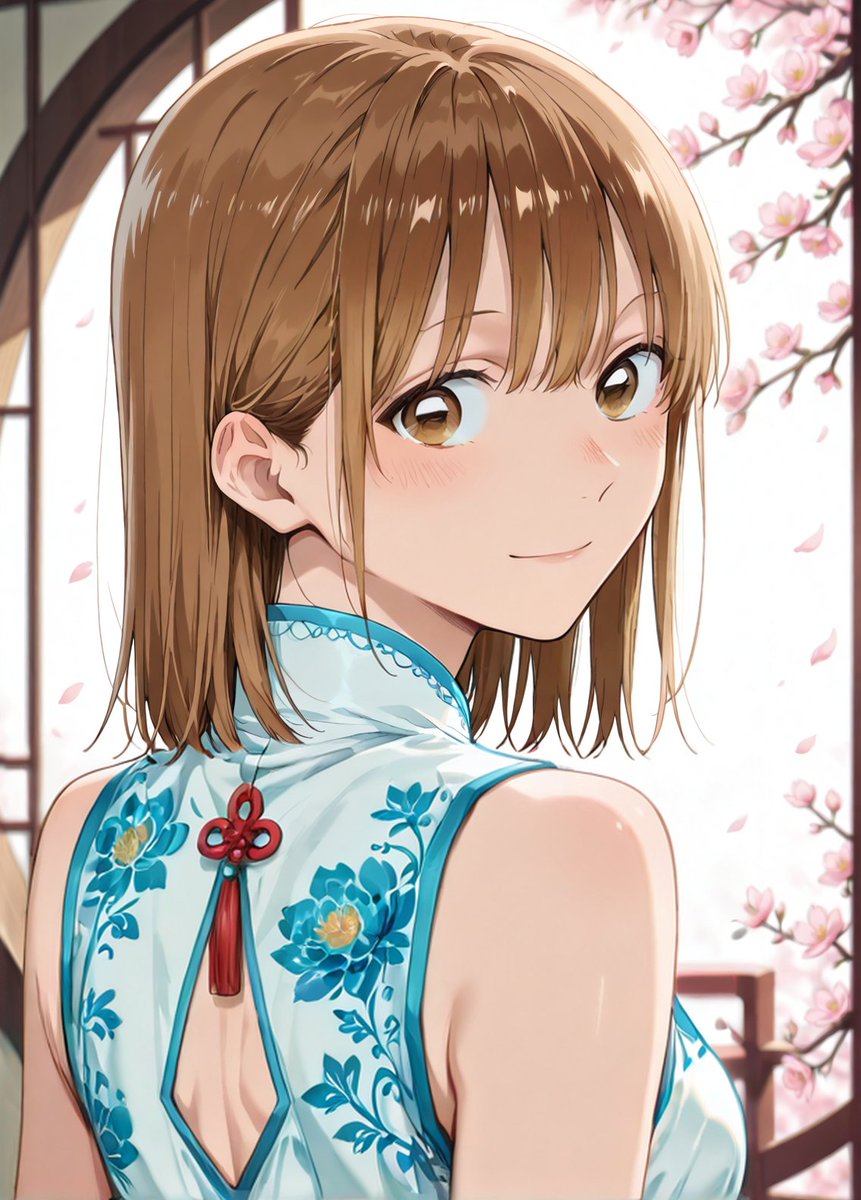 中華の装い」鹿野千夏先輩 SFW Illustration. No nudity or suggestive