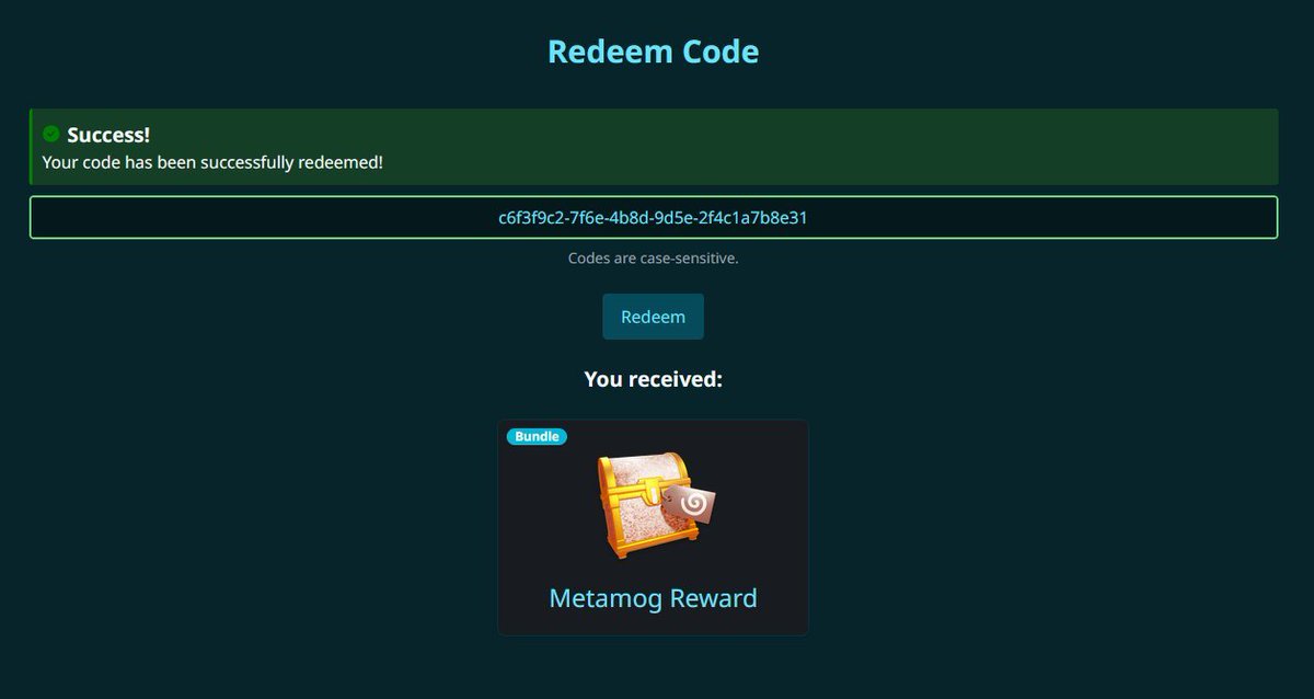 chyadosensei's tweet photo. Two VRChat pet codes that work. Be sure to bookmark and save this! Type "CUBEFRIEND" in VRChat's redeem gives you Reference Cube Companion.

Entering "c6f3f9c2-7f6e-4b8d-9d5e-2f4c1a7b8e31" gets you the Metamog Reward. https://t.co/nIUsCMYx2O