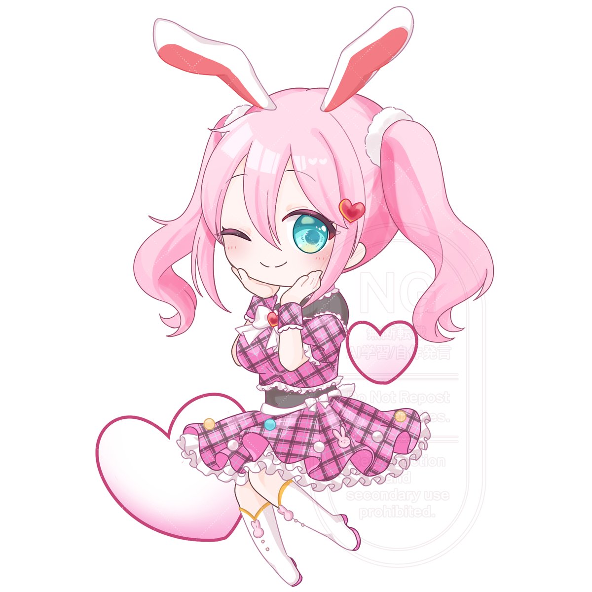 HasegawaYell's tweet photo. つなぐにて朱里綾目様（https://t.co/bdGjdgLiub）に私をとっても可愛く描いていただきました♡

こんなに可愛い衣装も着せて頂けて最高です(≧▽≦)

#PR　#えーるちゃんあーと https://t.co/rt3nGgF98H