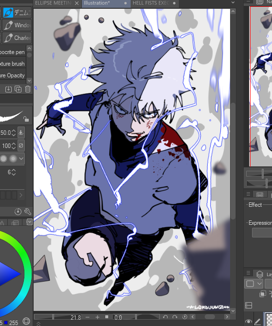 Chib2005's tweet photo. Killua warm up https://t.co/oZcX5u3pPM