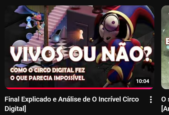 FenekoAmy's tweet photo. Se mais alguém tiver ficado confuso com o final de o incrível circo digital, recomendo esse vídeo do Quase https://t.co/SFM0s50snN