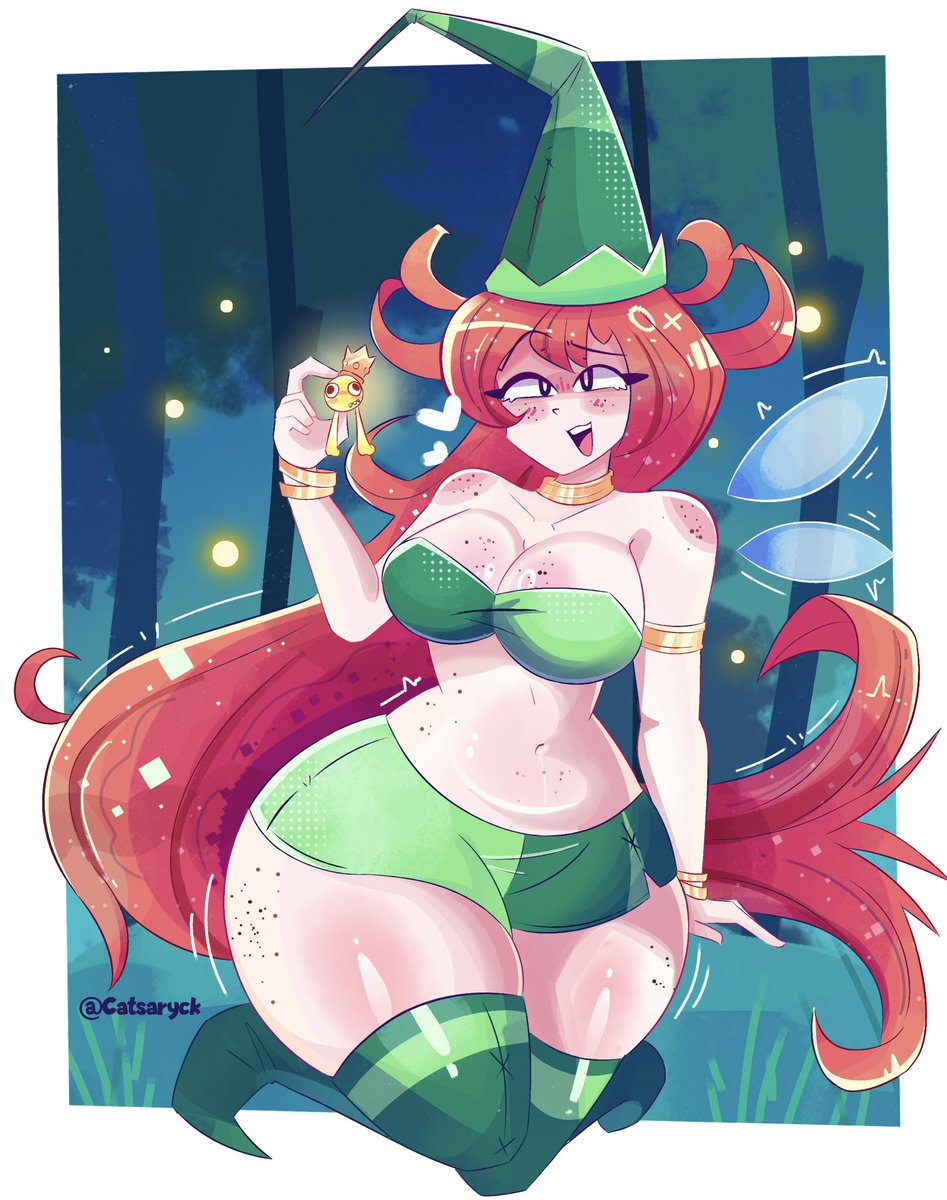 Catsaryck's tweet photo. I love Nymphs Betilla is one of them so I drew her 💚💚

#RaymanOrigins #betilla #fanart https://t.co/Aj1wf0DyRZ