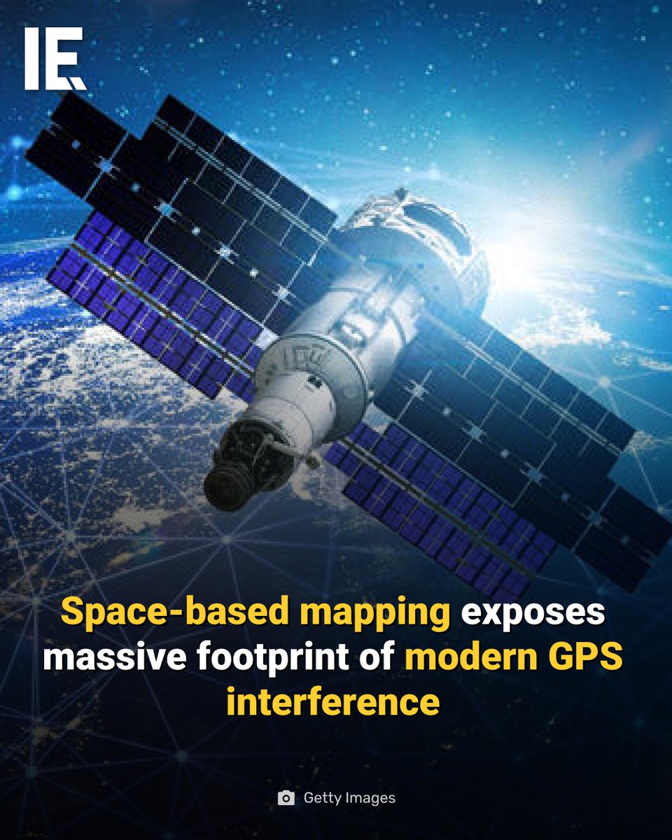 IntEngineering's tweet photo. A test satellite discovered that GPS jamming from the ground is strong enough to black out navigation systems hundreds of miles above Earth — dropping signal strength by 30 decibels across a corridor stretching from Western Europe to Pakistan.
https://t.co/1m7lZ4P9Uy

#GPSJamming #SpaceElectronicWarfare #NavigationSecurity