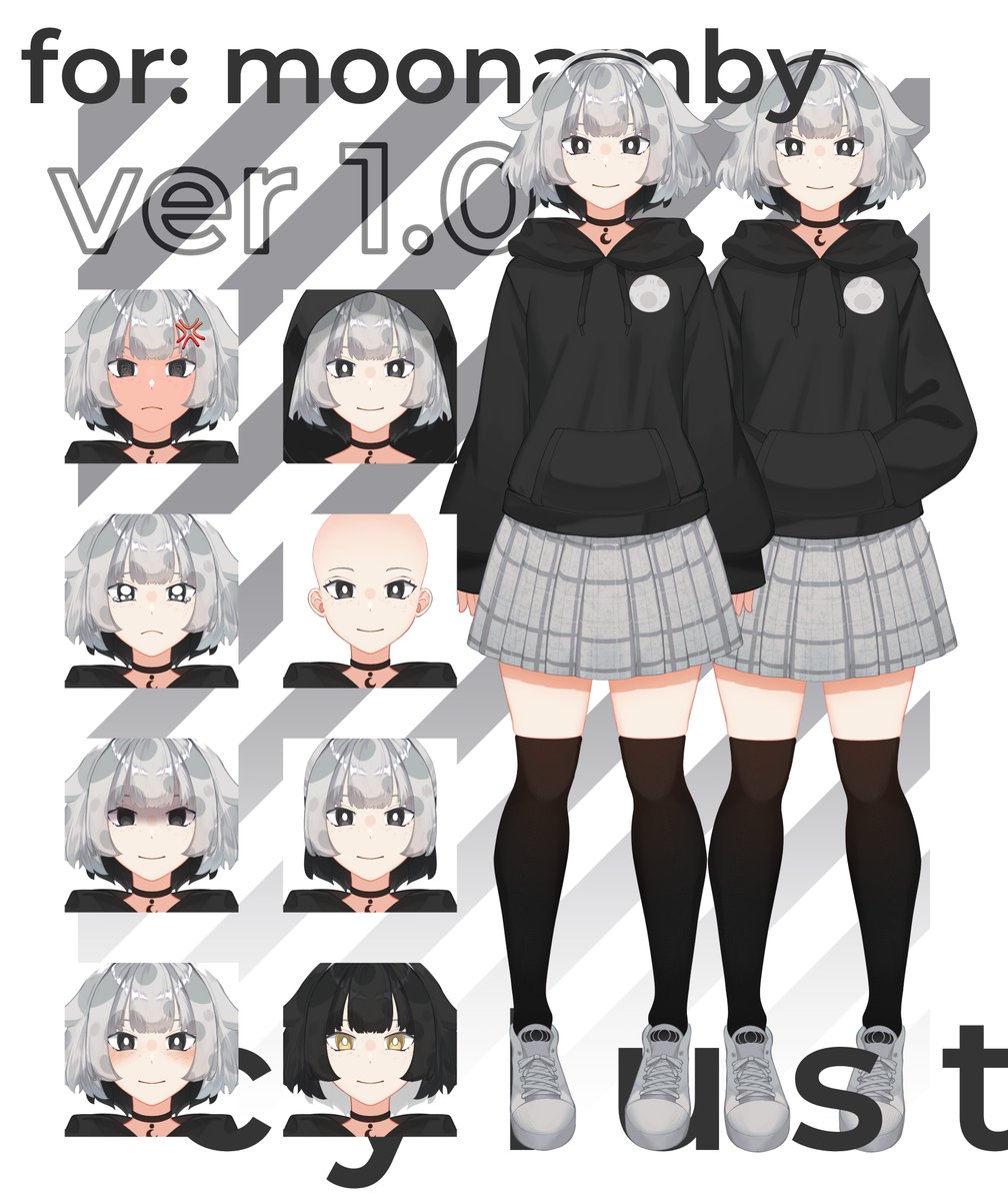 arkiniac's tweet photo. Hello! I did the art for @moonamby 's 1.0 debut model!   

Congrats on your debut!  

#live2d #vtuber https://t.co/TlmK5zcEsm