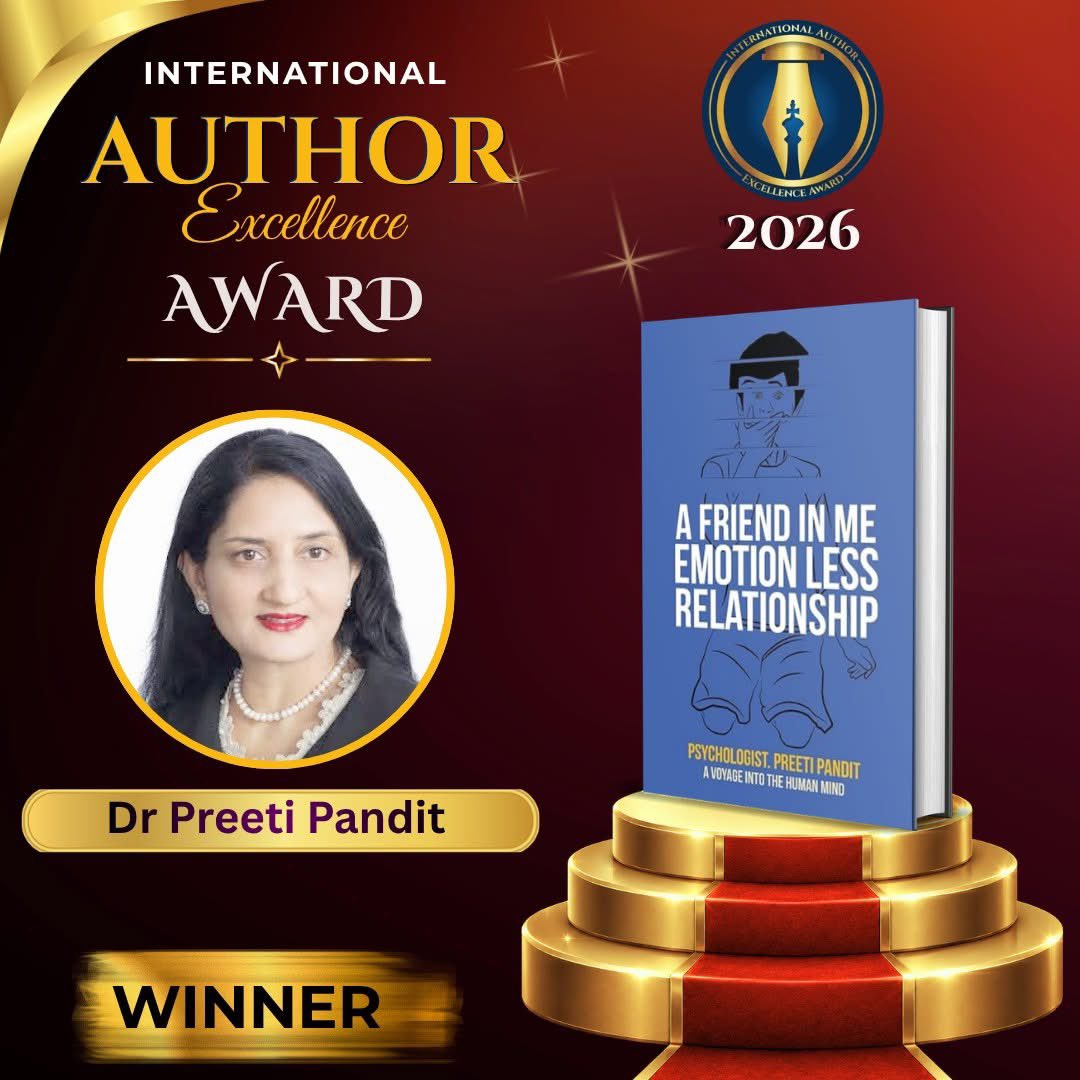 Preetipandit10's tweet photo. I am truly honored and delighted to receive international award recognition for my book, A Friend in Me: Emotion Less Relationship. 
Facebook - https://t.co/bgFEBMzrGT
Instagram - https://t.co/NzGv2VejNP
LinkedIn - https://t.co/TTPitjE7hQ
Website - https://t.co/QhGLuEDO3h https://t.co/GelLrQbTGq
