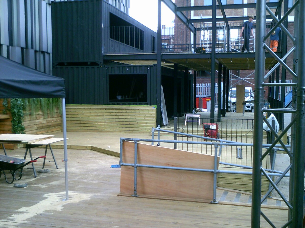DonSimonEsq's tweet photo. Yet more new photo's of the outside soon to be event space, it has to be finished for 12pm GMT today 😲lol 🫶 https://t.co/RYEMUtBUdy