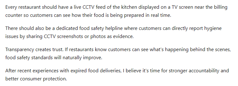 zoomit_g's tweet photo. @TheNaveena I have a suggestion for Hyderabad authorities. To all media professionals, Hyderabad influencers, and concerned citizens, please help this message reach the authorities. Together, we can make food safety a higher priority for everyone. https://t.co/4nRlIuQTxC