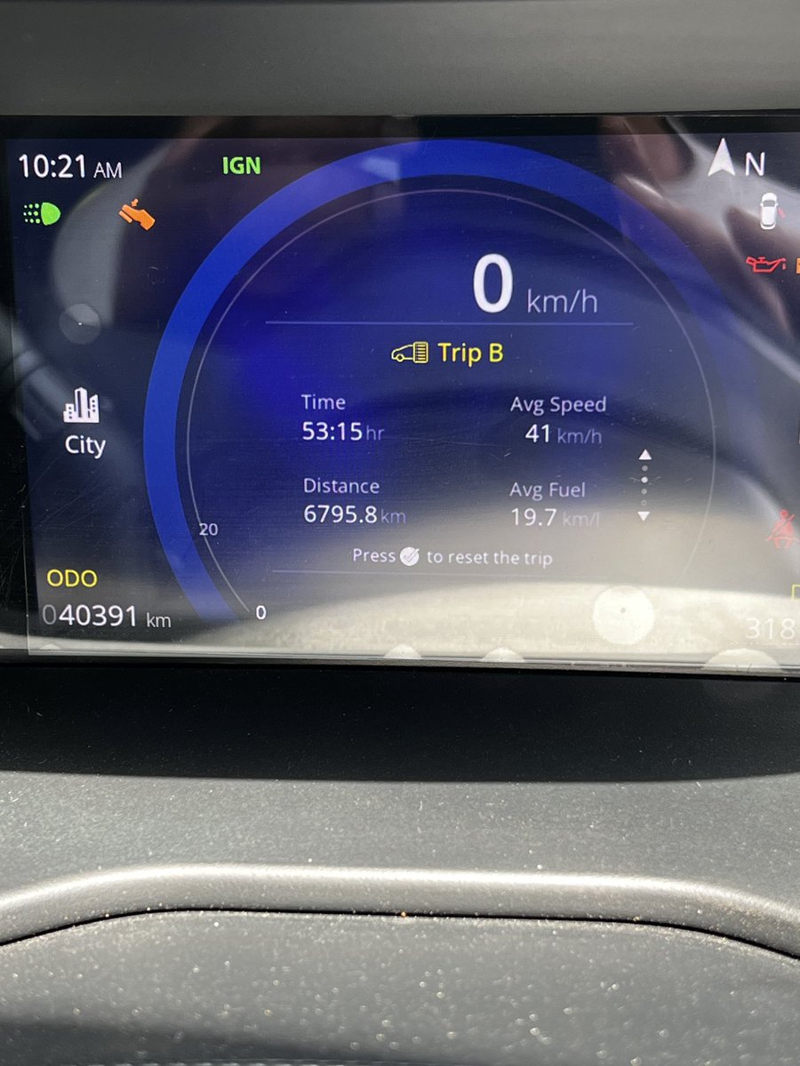 KushveerX's tweet photo. @muraliprv @poojaofficial5 23-24: Highway {Speed between 90-110}
15-16: Normal city traffic {Not bumper to bumper} 

Also sharing summary of latest trip, which includes everything. https://t.co/2ZKWG2vN3H
