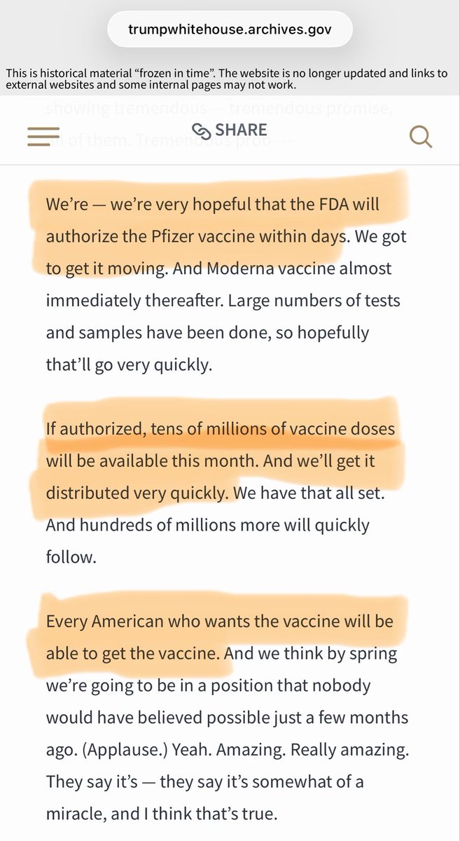 MrPrecedent's tweet photo. @ValerieAnne1970 In December 2020, Trump said he was PUSHING THE FDA HARD to approve the Covid vaccine. He took credit for it when it was “one of the greatest miracles in the history of modern-day medicine.”
#RonJohnsonIsALiar https://t.co/UTV8QFofcP