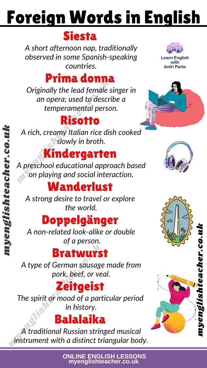 MyLinguaAcademy's tweet photo. Learn foreign words in English
#learnenglish https://t.co/ddj5SQXODW
