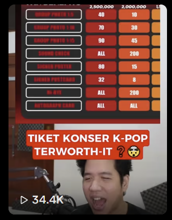 dapisekai's tweet photo. Kenapa malu? Justru keren udah bantu promosiin konsernya. Gw yang bikin sampai 4 video sampai belasan-puluhan ribu views gak malu kok.

Kalau gak beli tiket modal 1000 alasan, gak bantu promosiin konsernya, pas konsernya dibatalin cuman bisa julid, nah itu mungkin harusnya malu. https://t.co/WPu6Bl4wRw
