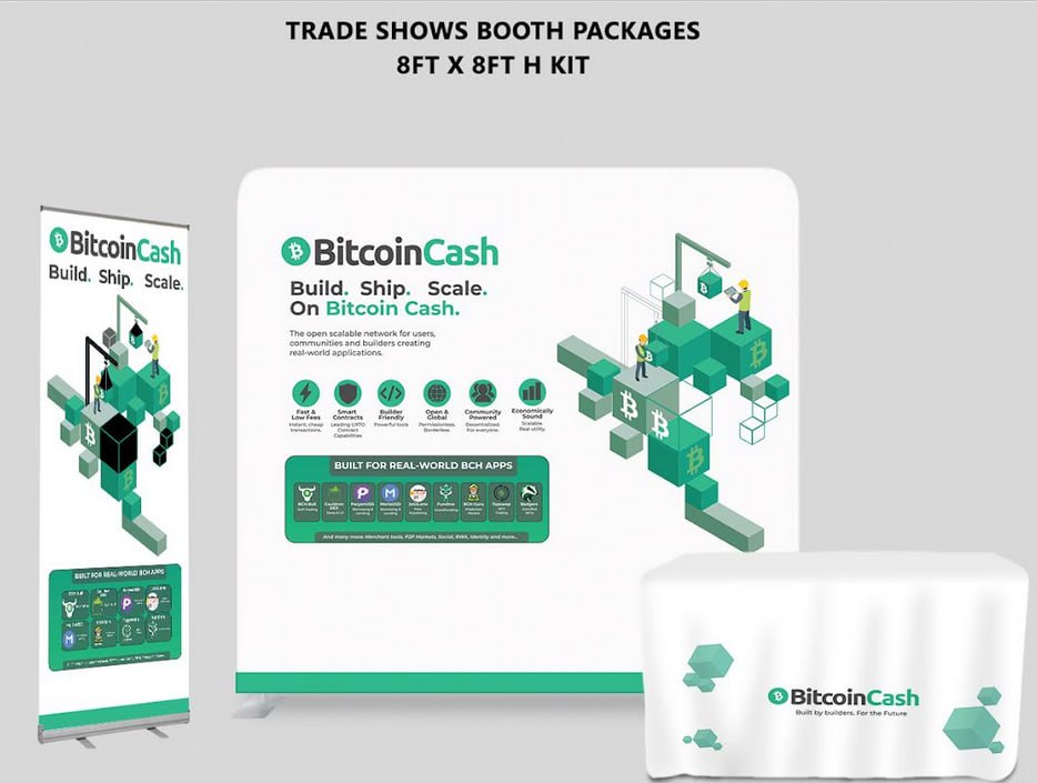 stevethurmond's tweet photo. Big shout out to @GraphixbyCM on our new booth rig designs and @SayoshiHelpMe for seeing it through!

@Futurist_conf Toronto, here we come! If you'll be there, stop by, say hi, ask questions, and let us show you how a real Peer-to-Peer Electronic Cash System is supposed to work! BCH FTW! 💚👊💪