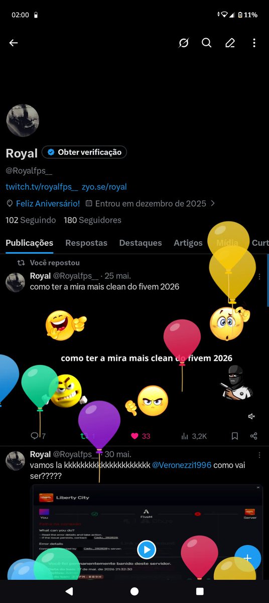 Lutzfps7's tweet photo. Sem muito que pá rapaziada só agradece a Deus por mais 1 ano de vida https://t.co/KK1dt9rWH5
