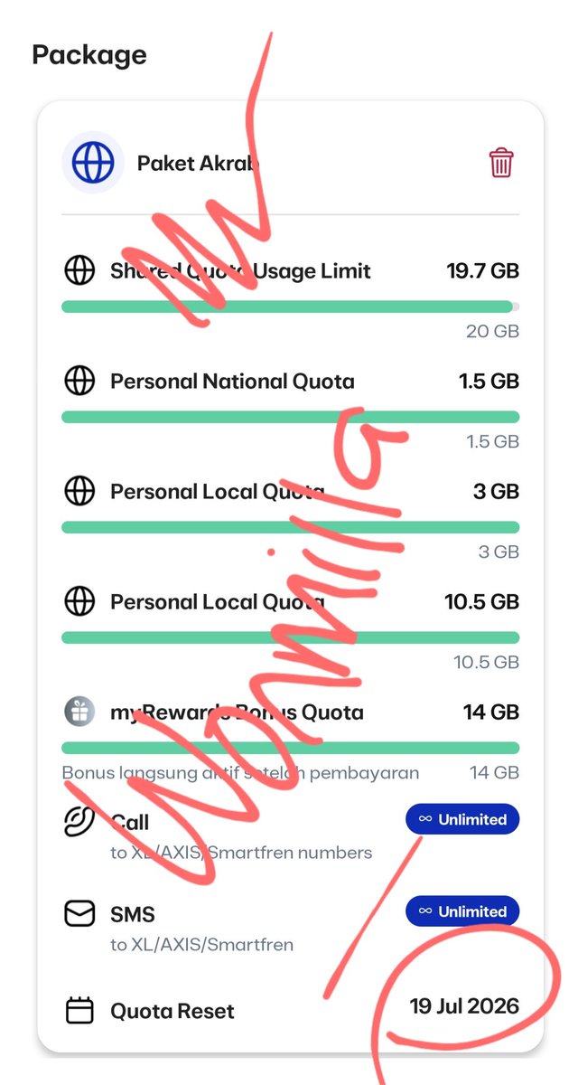 wonmilla's tweet photo. ridi kuota xl akrab XL
fresh baru dippj pagi
kuber 20gb

area 1 = 35,5 gb
area 2 = 38,5 gb
area 3 = 49 gb
area 4 = 73 gb

💸area 1 dan 2 = 65k
💸area 3 dan 4 = 70k

30 hari
(sampai tgl 19 juli jam 22.00 wib)

fast respon chat wa di bio
#zonauang #zonajajan wts

pic contoh area 3 https://t.co/PmwCgr4nE1
