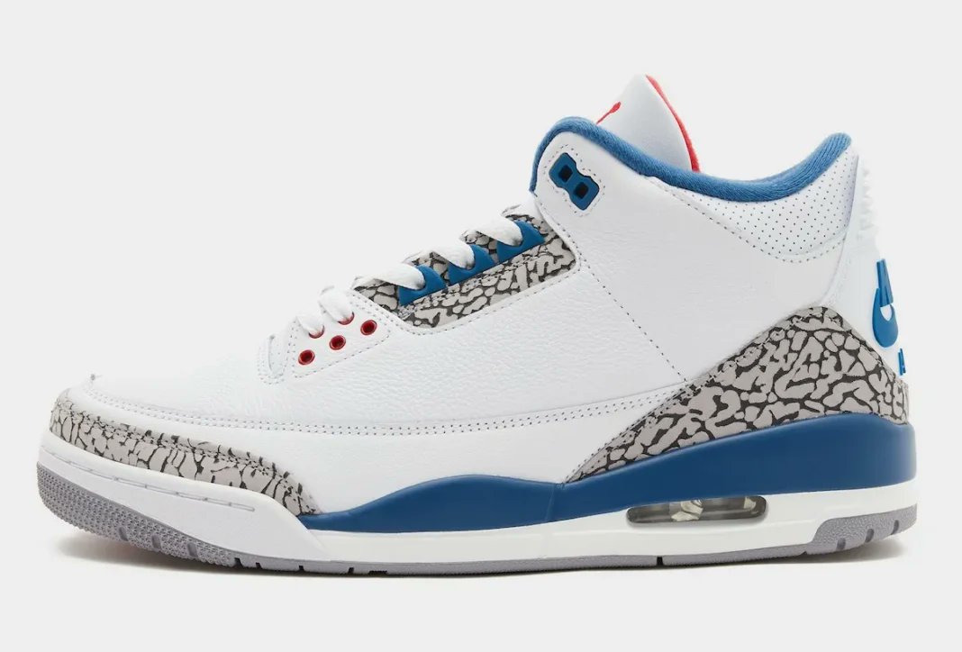 JustFreshKicks's tweet photo. Air Jordan 3 Retro OG “True Blue” Releases July 18th ❤️💙 

Details: https://t.co/2YshheTa0G https://t.co/ZnjxrqDHIl