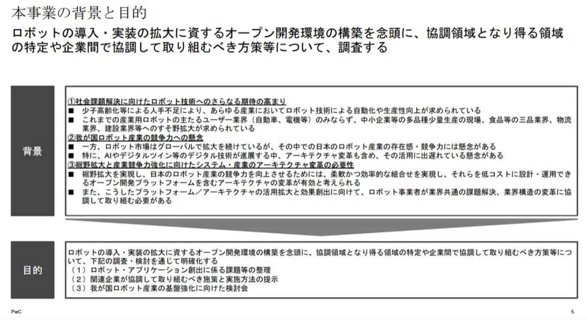 toyotamura_'s tweet photo. 〜PwCの資料〜

デロイトに続いてPwCの資料を見た感想。

PwCは「ロジックで殴る」というより、
調査結果を丁寧に整理して伝えるスタイル。

デロイトが
「結論→論点→打ち手」
で経営層向けなら、

PwCは
「背景→調査→分析→示唆」
で官公庁レポート向けの印象。
・モノクロ中心で落ち着いた配色
・テキスト量はやや多め
・調査結果の網羅性重視
・堅実で監査法人らしい安心感

同じBIG4でも思想は違う。

デロイト＝経営会議で戦う資料
PwC＝調査報告書として残る資料
という違いを感じました。