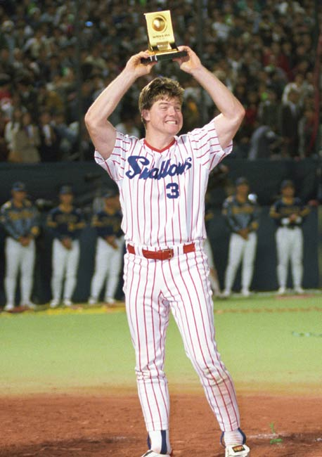 ヤクルトスワローズ時代に1995年のリーグ優勝に大きく貢献したトーマス