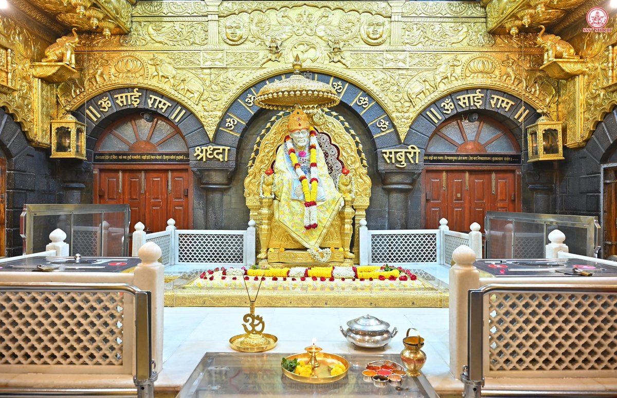 SSSTShirdi's tweet photo. *!! ॐ साई राम !!*
*श्री साईबाबा संस्थान विश्वस्त व्यवस्था,शिर्डी*
*!! ॐ Sai Ram !!*
*Shri Saibaba Sansthan Trust, Shirdi*
≈≈≈≈≈≈≈≈≈≈≈≈≈≈≈≈≈ 
*आरती :-शिर्डी माझे पंढरपुर*
*शनिवार २० जून २०२६*  
*Aarti :-Shirdi Majhe Pandharpur*
*Saturday 20 Jun 2026* https://t.co/HFtHEIGSfW