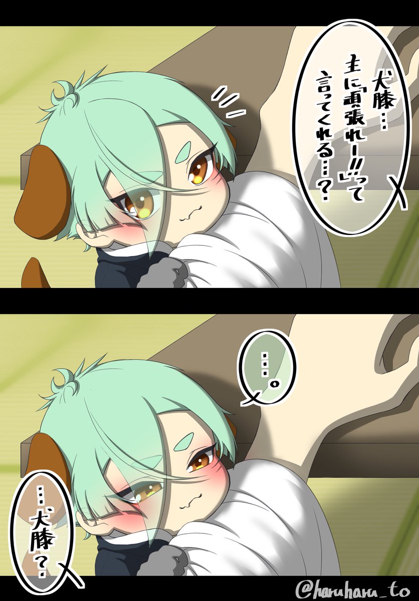 あるじがいつもがんばっているの、しってるよ。 