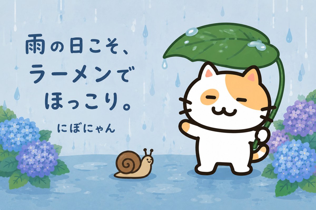 niboniyan's tweet photo. どんよりした梅雨の空を濃厚スープの旨味で晴れやかに！雨の日こそ当店の濃厚系らーめんで元気をチャージしてにゃ！✨

本日のおすすめは「金の濃厚煮干らーめん」だにゃ！ 煮干しと鰹の絶妙なバランスの濃厚スープで、心も体も温まること間違いなしだにゃ！✨

ぜひお店に食べに来てほしいにゃ！🍜🔥 https://t.co/4TEHSt5OF0