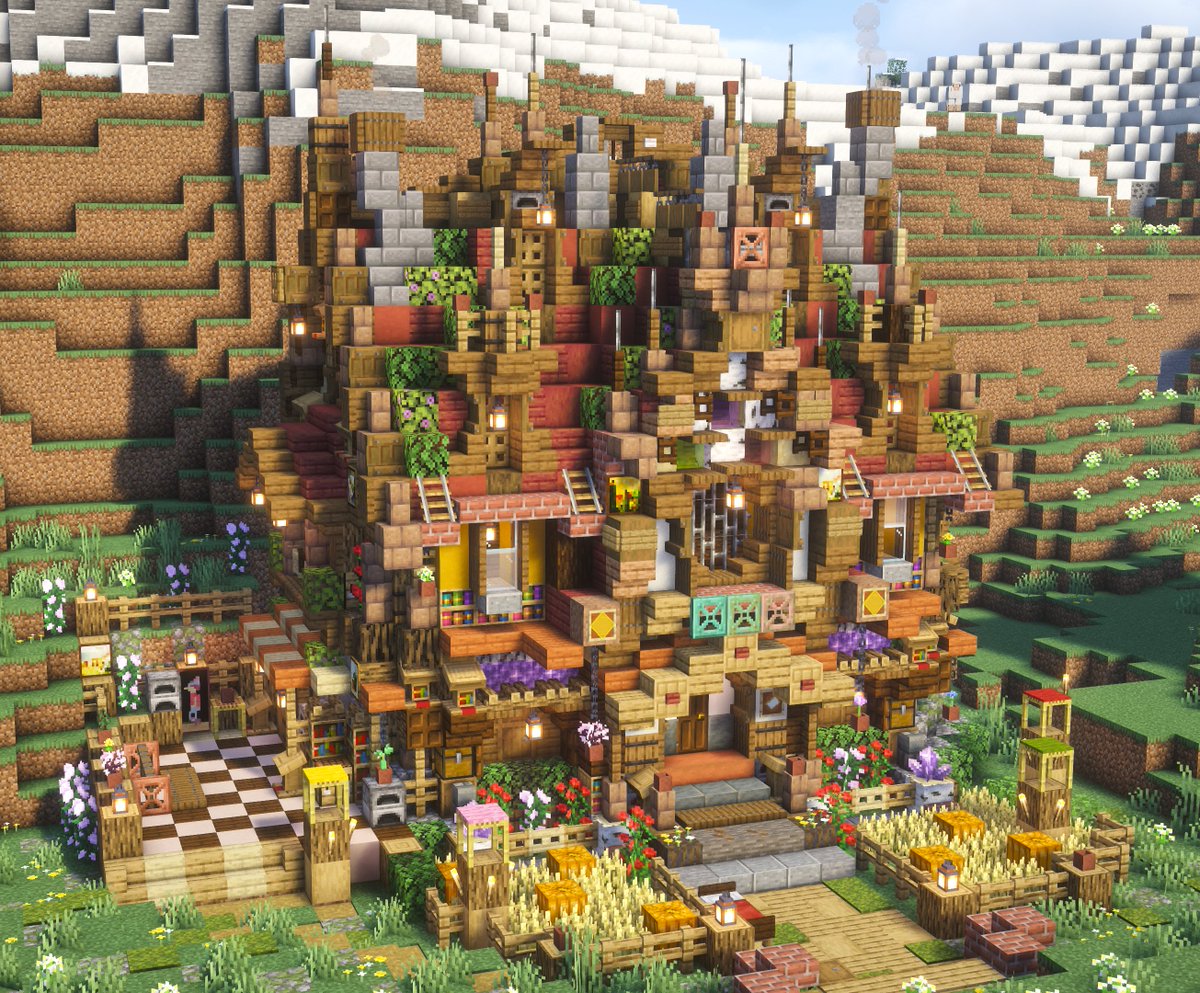 zit_craft's tweet photo. サバイバルで作る１件目、外装ができました。

#ひのサバ 
#Minecraft #Minecraftbuilds https://t.co/3N9tZ9b8w7