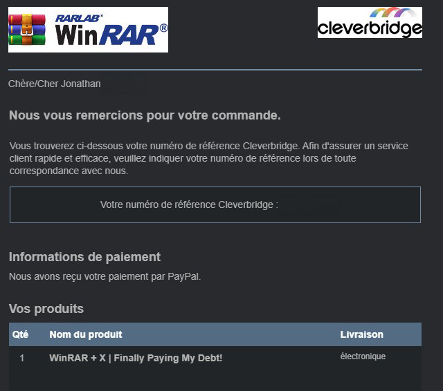 JonathannTde's tweet photo. @WinRAR_RARLAB After more than 15 years of dodging the license purchase, you finally managed to make me crack.

Thank you, WinRAR. ❤️ https://t.co/sN2hJ9Gr7y