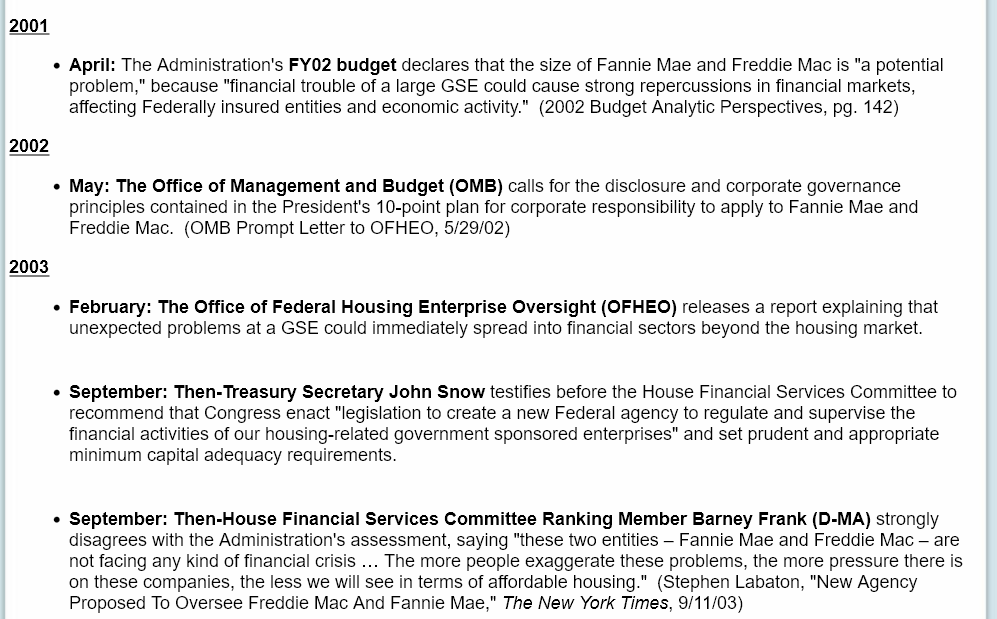 JJ58111's tweet photo. @carm1nee The Bush Administration was warning about the housing market in 2001 and Barney Frank's comment in 2003 was the best: https://t.co/s3zj9zREfo