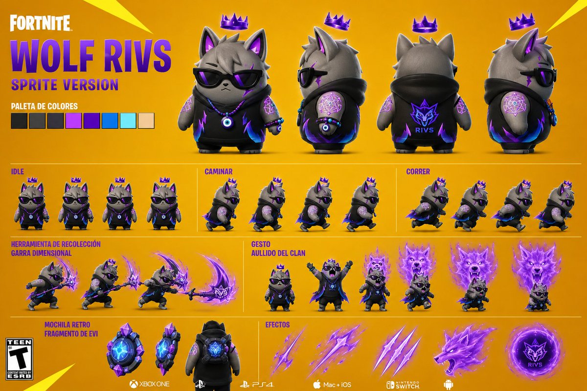 RIVSmx's tweet photo. 🐺 Wolf RIVS: un Sprite que une Protectores y Cazadores. Energía, corazón de lobo y un solo mensaje: Todos Somos Uno. 💜✨ #DesignASprite https://t.co/LOPKKn3arH