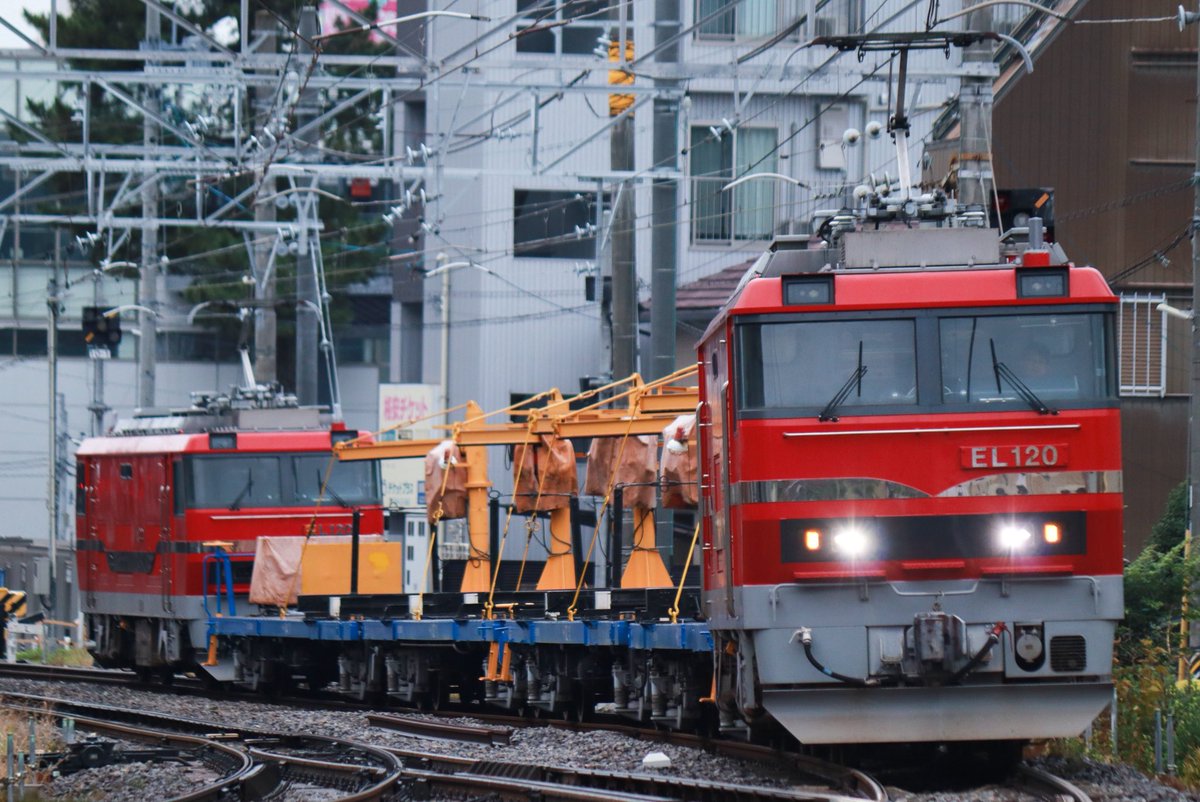 Panopf1701's tweet photo. 2026 6/20 (土)
9004レ,9009レ EL120&amp;チキ舞木入場回送
ト EL121+チキ10 (11-14)+EL122
おとはちと美合カーブで撮れて良かったです。
しかしチャリでの追っかけは疲れる‥🫠 https://t.co/SWf9zRPBjp